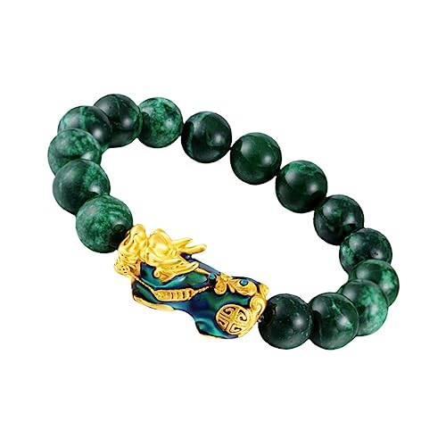 HEALEEP Edelstein Armband mit Farbwechselndem Pi Yao Anhänger Elastisches Handgelenkband für Damen und Herren Glücksbringer für Wohlstand und Gesundheit Perfektes für Freunde und Familie von HEALEEP