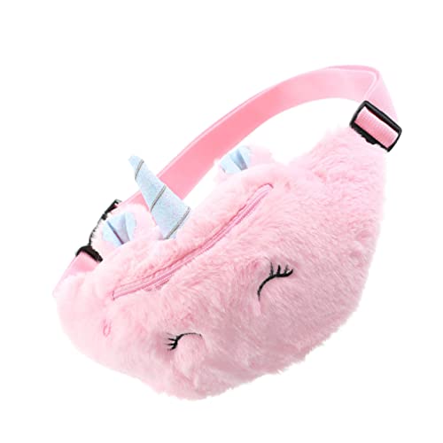 HEALEEP Einhorn Gürteltasche für Kinder Plüsch Umhängetasche Verstellbarer Schultergurt Cartoon Kindertasche für Snacks und Schlüssel von HEALEEP