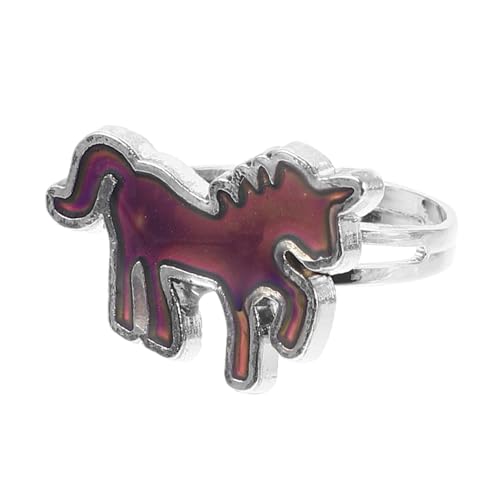 HEALEEP Einhorn Ring für Mädchen Temperaturwechsel Schmuck Cartoon Tierdesign Einstellbare Stimmungsringe für Einzigartiger und Modischer Fingerring für oder Partys HEALEEP Einhorn Ring für Mädchen Temperaturwechsel Schmuck Cartoon Tierdesign Einstellbare Stimmungsringe für Einzigartiger und Modischer Fingerring für oder Partys von HEALEEP