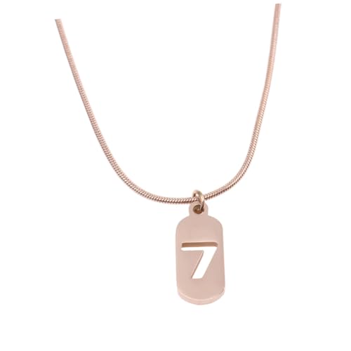 HEALEEP Elegante Clavicle Chain Halskette mit Nummer Anhänger Damen Rosegold Schlange Kette Modisches Schmuckstück für Party und Alltag von HEALEEP