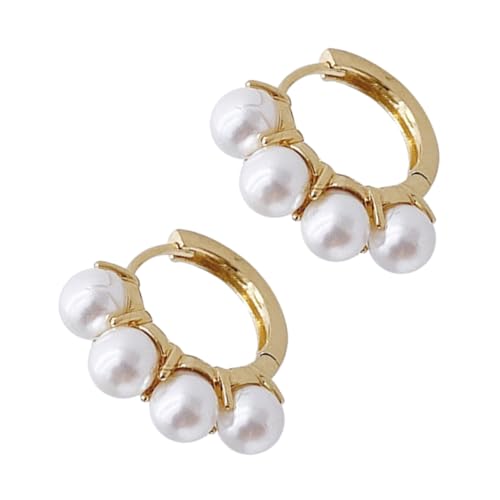 HEALEEP Elegante Perlenohrringe Damen Modische Ohrstecker mit Schlichter Zeitloser Ausstrahlung Leichte Legierung Vielseitig Kombinierbar für Alltag und Festliche Anlässe von HEALEEP