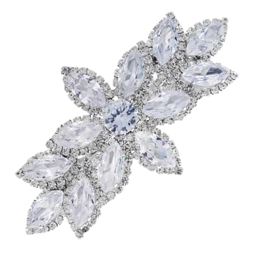 HEALEEP Elegante Wasserdiamant Haarklammer mit Funkelnden Strasssteinen Modischer Haarschmuck für Frauen und Mädchen Vielseitig für Hochzeit Party und Alltag Silberne Barrette für Zartes von HEALEEP