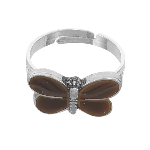 HEALEEP Farbwechselring für Stimmungsring Libellen Design Verstellbarer Fingerring für Mädchen als Geburtstagsgeschenk oder Gastgeschenk Sicheres Material von HEALEEP