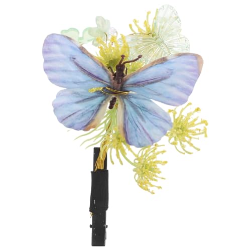 HEALEEP Feenblumen-haarnadel Schmetterlings-haarspange Für Damen Blumenförmige Haarspange Haarschmuck Für Hochzeiten Festival-haarschmuck Langlebige Materialien Seitliches Clip-design von HEALEEP