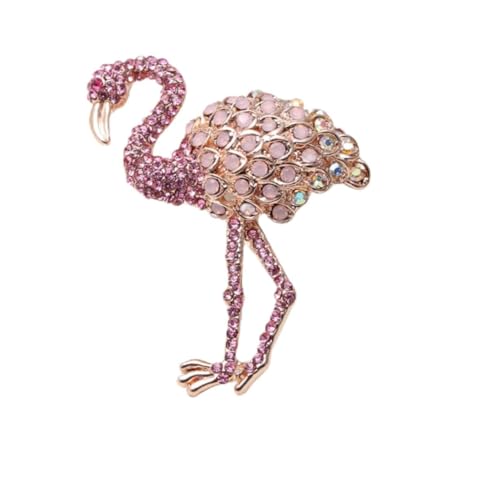 HEALEEP Flamingo Brosche Legierung Anstecknadel für Damen und Mädchen Pinkes Kleidungs Accessoire Vielseitig Verwendbar für Partys Hochzeiten und Tägliches Outfit von HEALEEP