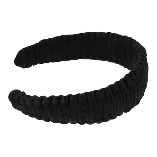 HEALEEP Französisches Retro Haarband für Damen Breiter Geflochtener Haarschmuck Spandex Stylisches Stirnband für Make Up Hautpflege und Haarstyling Schwarz HEALEEP Französisches Retro Haarband für Damen Breiter Geflochtener Haarschmuck Spandex Stylisches Stirnband für Make Up Hautpflege und Haarstyling Schwarz von HEALEEP