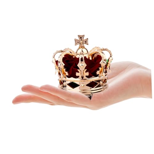 HEALEEP Goldene Kronen-haarspange Damen Party Cosplay Haarschmuck Langlebig Geruchsneutral Dekorativ für Halloween Ball und Festliche Anlässe von HEALEEP