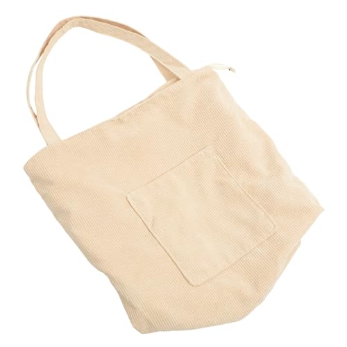 HEALEEP Große Damen Tote Bag aus Cordstoff Modische Schultertasche mit Großer Kapazität Vielseitige Einkaufstasche für Alltag Reisen Strand und Freizeit Bequeme Hand und von HEALEEP