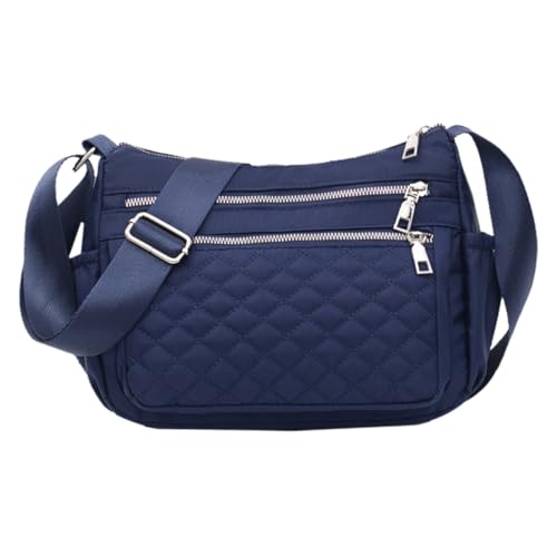 HEALEEP Große Damen Umhängetasche Canvas mit Multi Fächern Leichte Crossbody Bag für Alltag Reisen und Arbeit Reißverschlussgesichert und Vielseitig Passend für Altersgruppen von HEALEEP