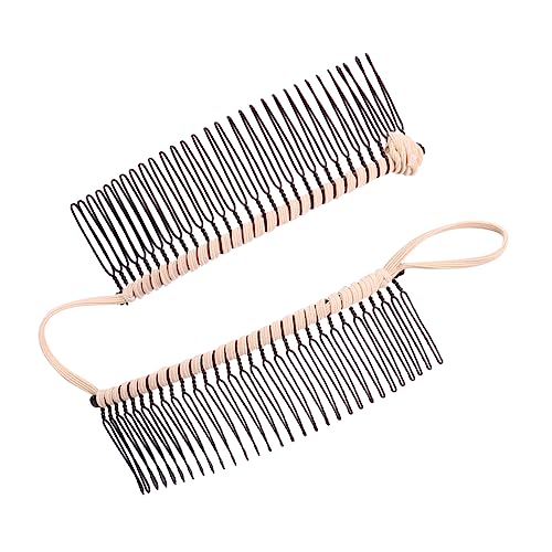 HEALEEP Haarkamm Und Bananenclip Für Damen Rutschfeste Haarspange Für Hochsteckfrisuren Leicht Und Tragbar Für Alltag Und Duschen Beige Zähne von HEALEEP