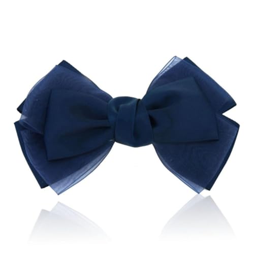 HEALEEP Haarklammer Schleife aus Langlebiger Seide und Metall Großer Dunkelblauer Stoff Bowknot Haarklammer für Frauen Vielseitig Tragbar als Haarclip oder Haarschmuck HEALEEP Haarklammer Schleife aus Langlebiger Seide und Metall Großer Dunkelblauer Stoff Bowknot Haarklammer für Frauen Vielseitig Tragbar als Haarclip oder Haarschmuck von HEALEEP