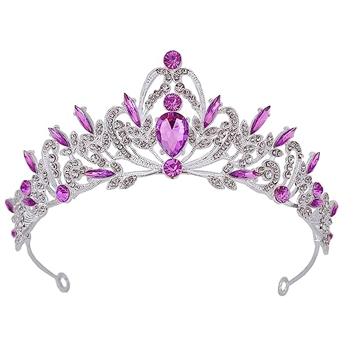 HEALEEP Haarschmuck Damen Stirnband mit Funkelnden Strasssteinen Zarte Braut Tiara Kopfschmuck Dekoratives Festival Diadem Komfortabel und Schonend Silber für Hochzeit und Besondere von HEALEEP