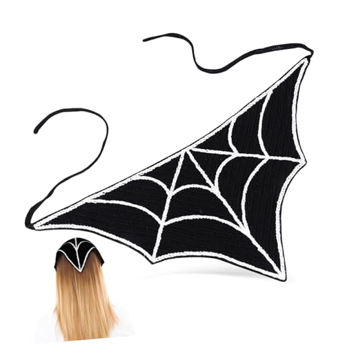 HEALEEP Halloween Bandana Damen Einstellbare Spinnennetz Kopfbedeckung Dreiecksschal Für Erwachsene Tragbares Haarband Für Kostüme Pflegeleicht Und Bequem von HEALEEP