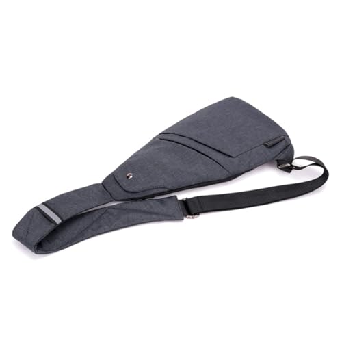 HEALEEP Herren Brusttasche Sling Bag Verstellbar Leichtes Outdoor Sporttasche Crossbody Daypack aus Strapazierfähigem Polyester für Alltag Freizeit Reise in Schwarz von HEALEEP