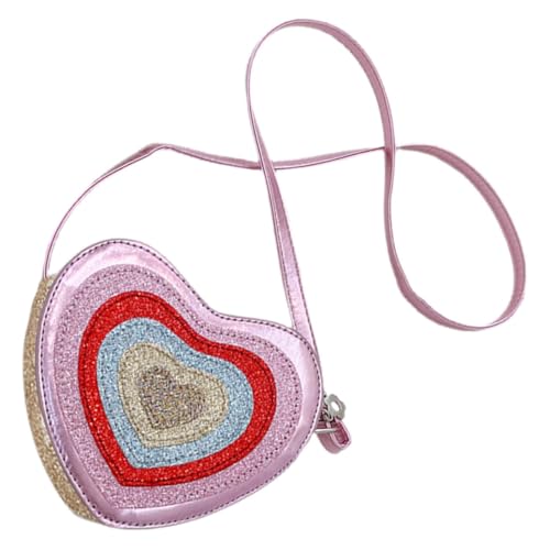 HEALEEP Herz Umhängetasche für Mädchen Glitzernde Schultertasche im Leicht und Langlebig Vielseitig Einsetzbar als Geldbörse oder Crossbody Bag für Looks von HEALEEP