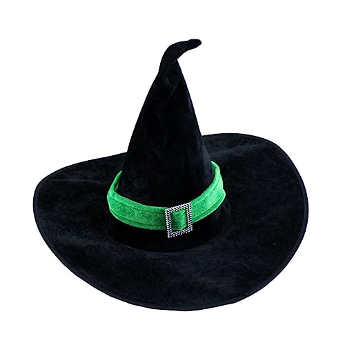 HEALEEP Hexenhut Mädchen Hauben Für Richter Cosplay Hexenhut Erwachsene Hexenkostüm Zubehör Kleid Halloween Kostüme Krempe Böser Hut Dekoration Hüte Dekorationen Zufällige Farbe von HEALEEP