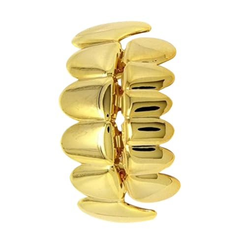 HEALEEP Hip Hop Schmuck Goldene Zähne Set Glänzend Für Kostümparty Halloween Geburtstag von HEALEEP