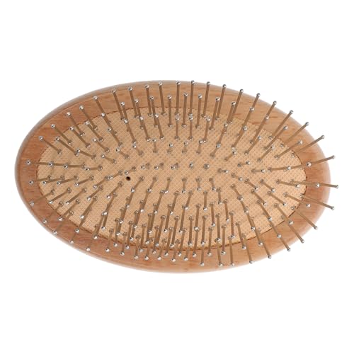 HEALEEP Holzkamm mit Luftpolster für Sanfte Kopfhautmassage Entwirrt Haare sanft Ziepenfrei Glatt Polierte Zähne Ergonomisch Tragbar für Damen und Herren Geeignet für Haartypen von HEALEEP