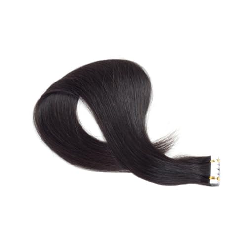 HEALEEP Human Haar Extensions Tape In Schwarz Echthaar Gerade Haarverlängerung Natürlich Wiederverwendbar Für Volumen Und Frauen von HEALEEP