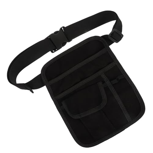 HEALEEP Kellner -Tailentasche tragbar für Taille Beutel Baumwolle Aufschlag gürtel Servertasche Kellnerin-Hüfttasche Schürzen-Hüfttasche Restaurant-Schürzentasche Segeltuch Schwarz von HEALEEP