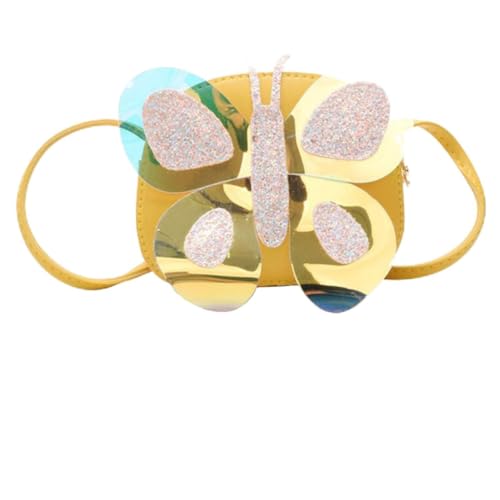 HEALEEP Entzückende Umhängetasche für Kleine Mädchen Süße Kindertasche PU Praktische Kleiner Aufbewahrungstasche für Mädchen für Alltag und Reisen Farbenfrohes Design mit Schmetterling von HEALEEP