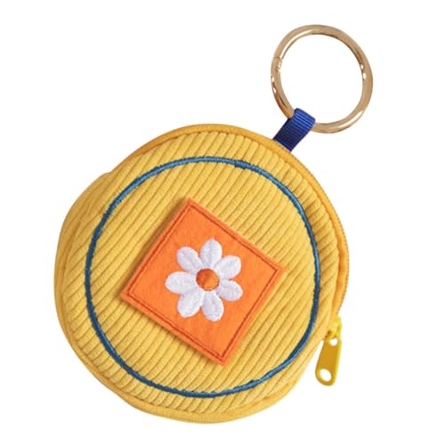 HEALEEP Kleines Damen Portemonnaie mit Schlüsselanhänger Mini Münzgeldbörse mit Besticktem Anhänger Handliche Geldbörse für Frauen Kompakt und Vielseitig für Reise und Alltag von HEALEEP