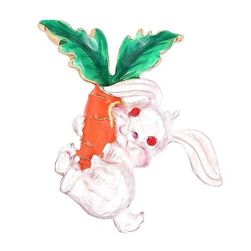 HEALEEP Kreative Cartoon Kaninchen Brosche Legierung Stilvolle Anstecknadel für Frauen Hochwertiger Tier Pin für Corsagen Modeaccessoires Langlebig Farbecht von HEALEEP