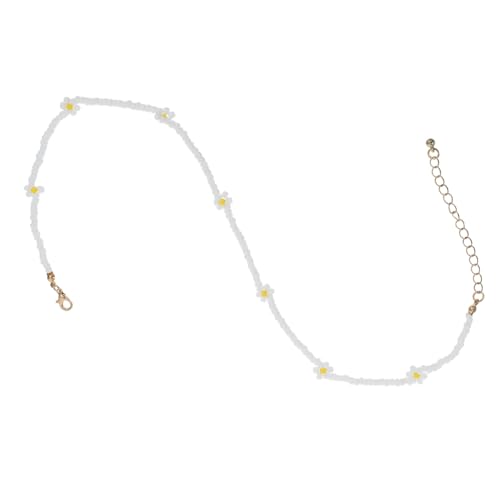 HEALEEP Kreative Gewebte Perlenkette mit Handgefertigtem Blumenanhänger Bunte Daisy Halskette für Mädchen für Strandpartys und Festivals HEALEEP Kreative Gewebte Perlenkette mit Handgefertigtem Blumenanhänger Bunte Daisy Halskette für Mädchen für Strandpartys und Festivals von HEALEEP