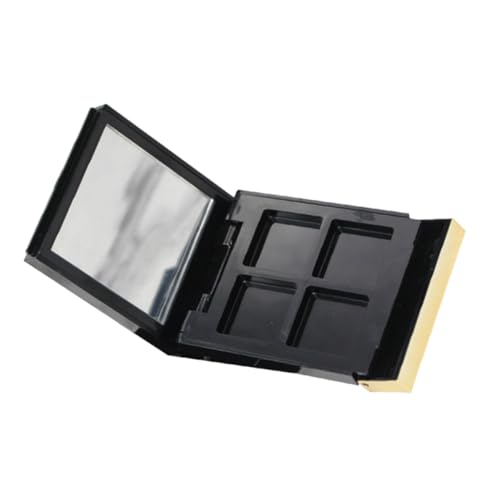 HEALEEP Leere Lidschattenpalette: Mini-lidschattenpalette Mit 4 Fächern, Spiegel Und Klappdeckel – Nachfüllbarer Make-up-organizer Für Puder, Rouge, Lippenstift von HEALEEP