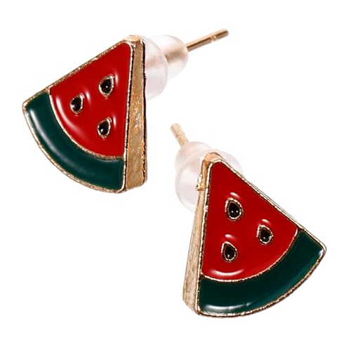 HEALEEP Leichte Minimalistische Frucht ohrstecker Damen Ohrschmuck mit Sommerlichem Wassermelonen design Bequem für Alltag Modisch und Auffällig als Geschenk für Frauen von HEALEEP