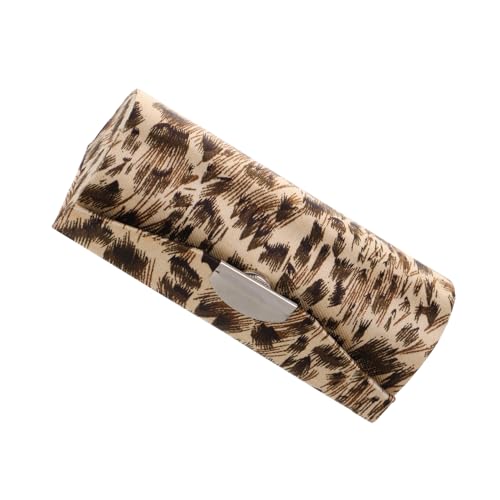 HEALEEP Leopardenmuster Lippenstift Etui mit Spiegel Kompakter Tragbarer Lippenstifthalter aus Luxuriösem Seidenmaterial Multifunktionaler Make Up Organizer für Frauen und Mädchen Schützt von HEALEEP