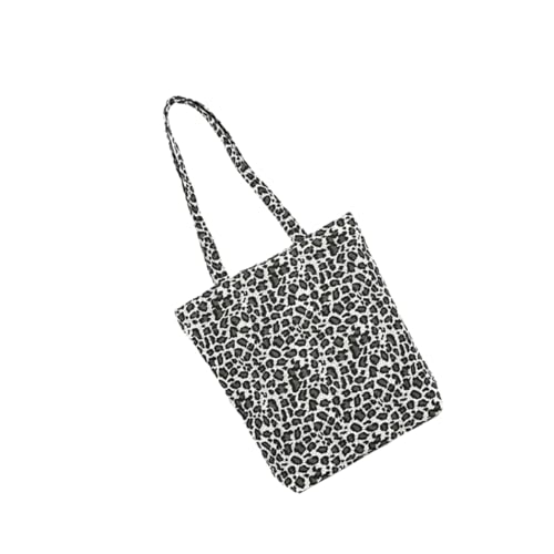 HEALEEP Leopardenmuster Schultertasche Damen Canvas Tragetasche mit Großer Kapazität Vielseitige Handtasche für Alltag Reisen Shopping Schule und Freizeit Robustes Polyester PU Material von HEALEEP