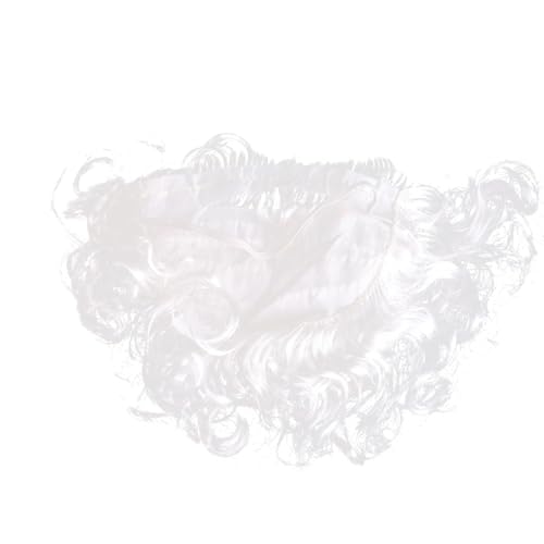 HEALEEP Männer Weiß Perücken Weihnachten Requisiten Bartperücke simulierter weihnachtsmann lockiger Weihnachtsmann-Cosplay- von HEALEEP