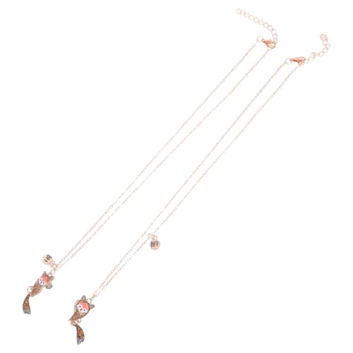 HEALEEP Magnetische Fuchskette mit Herz puzzle Anhänger Freundschaftsschmuck für Mädchen Leichtes Legierungs Magnetischem Verschluss für Täglichen Gebrauch für Freunde von HEALEEP