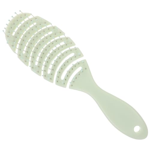 HEALEEP Massage Kamm für Dickes Lockiges Haar Gebogenes Design mit Großem Radius Plastikfreier Handkamm zur Kopfhautmassage und Haarentwirrung Ergonomisch für Frauen Leicht zu Reinigen von HEALEEP
