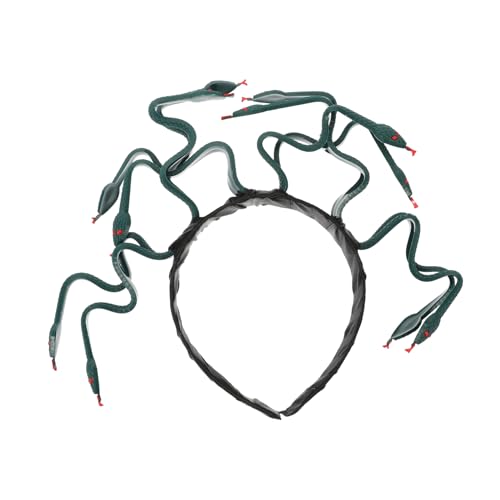 HEALEEP Medusa Cosplay Kopfstück mit Simulation Schlangenkopf Leichtes Horror Haarreif für Party Strapazierfähig und Bequem Dekoratives Kostümzubehör für Fasching und Halloween von HEALEEP