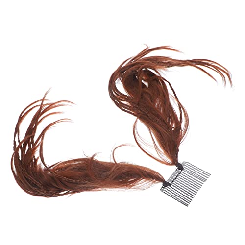 HEALEEP Messy Bun Haarteil mit Kammclip Voluminöses Dutt Haarstück für Frauen Rotschokoladenfarbenes Synthetisches Haar Einfach zu Befestigen Stilvolle Hochsteckfrisur Erweiterung von HEALEEP
