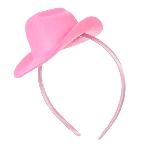 HEALEEP Mini Cowboyhut Haarreif Damen Leichtes Strapazierfähiges Stoffmaterial Dekorativer Western Headband für Fasching Karneval Kostüm Party Vielseitig als Haarband oder Accessoire von HEALEEP