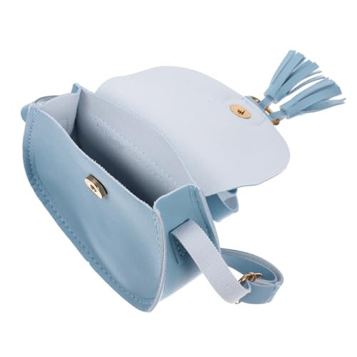 HEALEEP Mini Crossbody Bag für Mädchen Niedliche Umhängetasche mit Quasten Modische Kleine Schultertasche in Blau Geeignet für Alltag Dating und Camping von HEALEEP