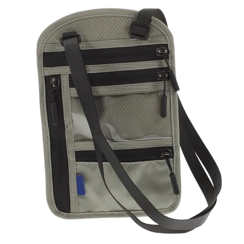 HEALEEP Multifunktionale Reise Brusttasche mit RFID Schutz Verstellbarem Leichtem Design für Herren und zum Sicheren Verstauen von Reisepass Kreditkarten Geld und Reisedokumenten von HEALEEP
