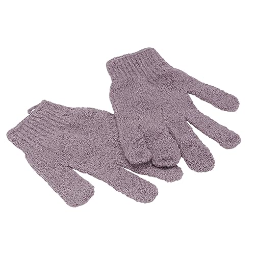 HEALEEP Peeling Handschuh Fünf Finger Badehandschuh Peelinghandschuh Körperpeeling Massagehandschuh für Männer Frauen Dehnbar Einseitig Verwendbar für Dusche und Sauna von HEALEEP