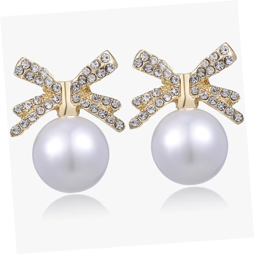 HEALEEP Perlen Ohrringe mit Schleifen Design Tropfenförmige Ohrringe Hochwertigem Elegantes Schmuckstück für Frauen für Besondere Anlässe und von HEALEEP