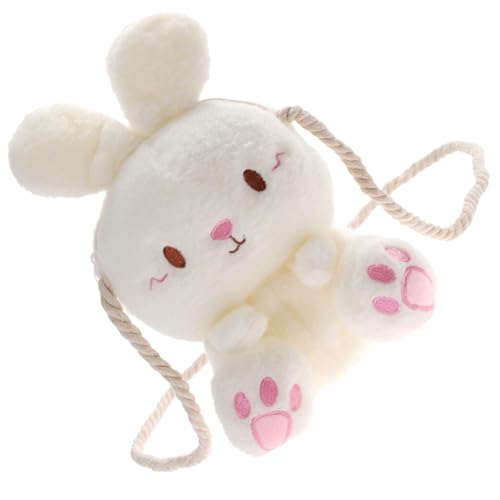 HEALEEP Plüsch Hase Umhängetasche für Damen Niedliche Cartoon Crossbody Tasche Leichte Schultertasche für Schule Reisen und Freizeit für Mädchen und Frauen Weiß HEALEEP Plüsch Hase Umhängetasche für Damen Niedliche Cartoon Crossbody Tasche Leichte Schultertasche für Schule Reisen und Freizeit für Mädchen und Frauen Weiß von HEALEEP