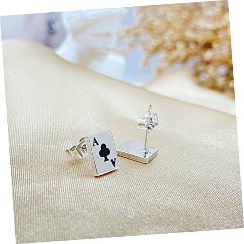 HEALEEP Poker Ohrstecker Damen Kreative Spielkarten Kleine Ohrstecker Mädchen Ohrschmuck Stylisch Alltag von HEALEEP