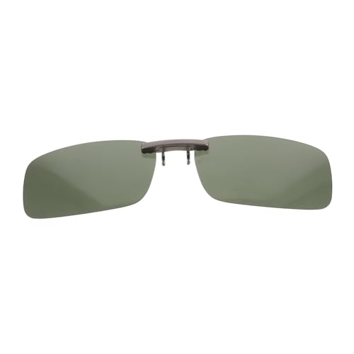 HEALEEP Polarisierte Rahmenlose Clip Sonnenbrille mit Rechteckigen Gläsern Langlebig aus Resin und Silikon für Herren und Damen zum Fahren Angeln und Outdoor Aktivitäten von HEALEEP