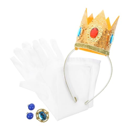 HEALEEP Prinzessin Kostümset Für Karneval Krone Ohrringe Und Haarreifen Cosplay Zubehör Für Mädchen Wahl Für Halloween Und Mottopartys von HEALEEP
