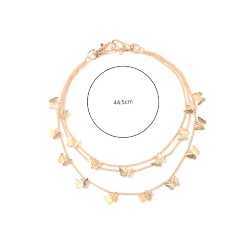 HEALEEP Punk Hip hop Mehrlagige Schmetterling Taillenkette Damen Metall Waist Belt Verstellbar Modischer Körper Schmuck für Casual Strand Party von HEALEEP