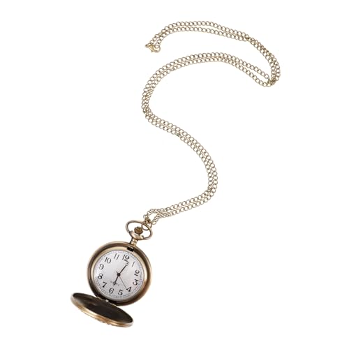 HEALEEP Quarz-taschenuhr Quarz Kette Analoge Quarzuhr Uhren Für Männer Vintage -männer Beobachten Männer Taschenuhr Mit Kette Für Taschenuhr Mit Römischen Ziffern Zuguhr Legierung Golden von HEALEEP