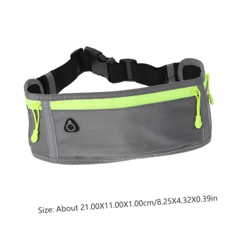 HEALEEP Reflektierende Sport Bauchtasche Verstellbar Leicht Atmungsaktiv mit Kopfhöreranschluss für Jogger Damen Herren Outdoor Laufgürtel Smartphone Tasche von HEALEEP