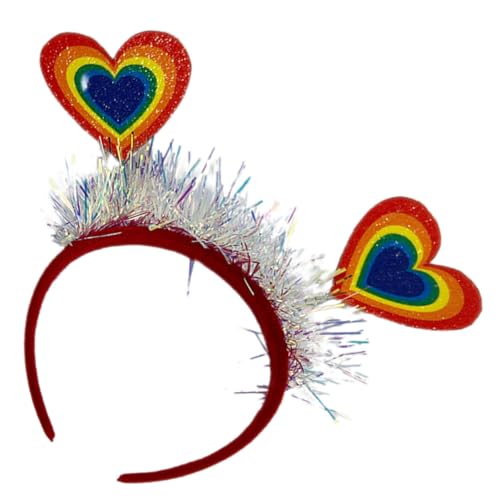 HEALEEP Regenbogen Stirnband Für Pride-monat Party-kopfschmuck Aus Weichem Stoff Verstellbar Für Damen Und Herren Geeignet Für Paraden Und Feiern von HEALEEP